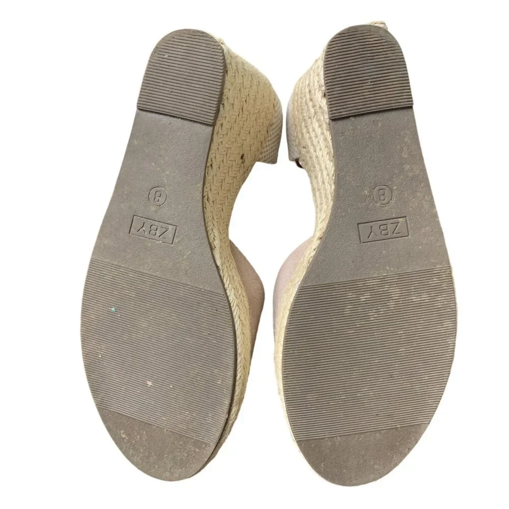 Fisace Womens Size 8 Tan Faux Suede 4
